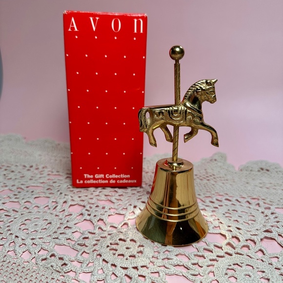 Vintage Avon Carousel Brass Bell • 1990 • - Picture 1 of 5